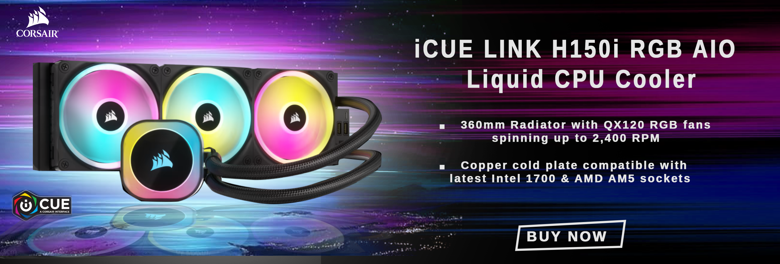 Corsair iCUE LINK H150i RGB AIO Liquid CPU Cooler (CW-9061003-WW)